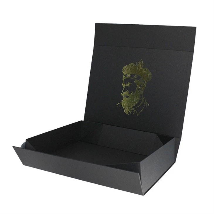 Black Flat Foldable Paper Gift Boxes (6)