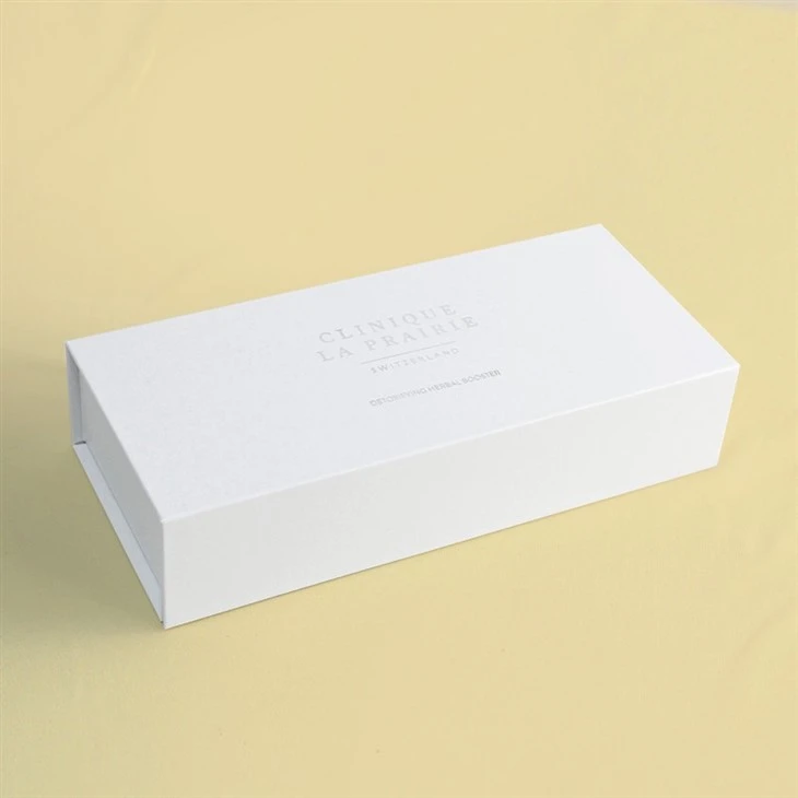 White Bookshpe Magnetic Box With Papercard Insert